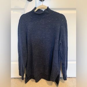 LOFT Flecked Mock Neck Tunic Sweater